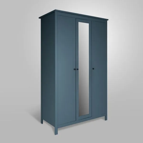 2.08.01.040.6 САГА шкаф 3 двери с зеркалом темно-бирюзовый 2.08.01.040.6 САГА шкаф 3 двери с зеркалом темно-бирюзовый