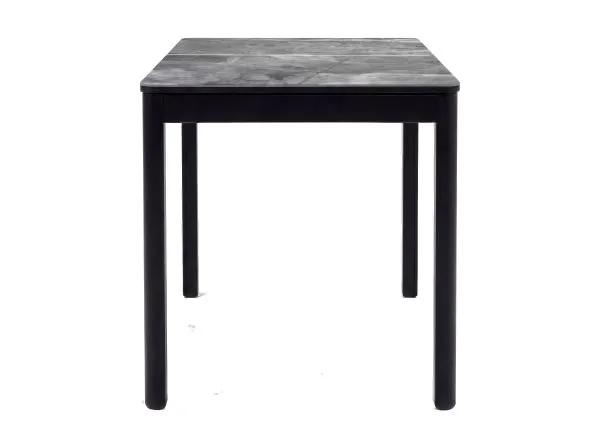 Стол DikLine DKQ120 Керамика серый глянец (italian middle grey)/подстолье черное/опоры черные