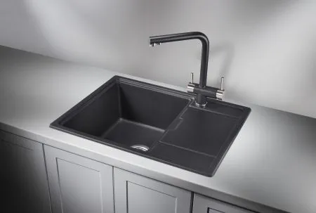 6503, ЧЁРНЫЙ, кухонная мойка, кварц