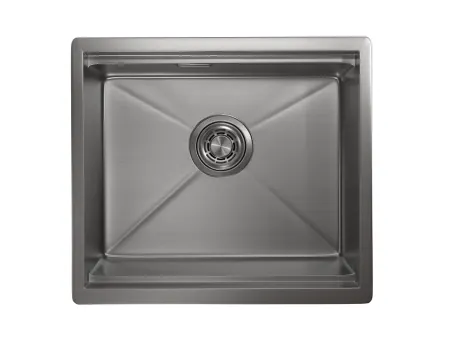 KS-5045U, ЧЕРНЫЙ МАТОВЫЙ, стальная кухонная мойка KITCHEN SPACE