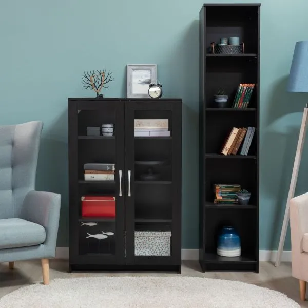 Тумба СИРИУС с двумя стеклянными дверьми, цвет Дуб Венге Тумба СИРИУС с двумя стеклянными дверьми, цвет Дуб Венге