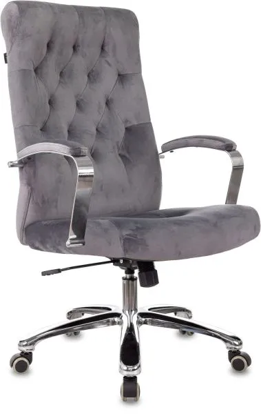 Кресло руководителя Бюрократ T-9928SL Fabric серый Italia 26 крестов. металл хром Кресло руководителя Бюрократ T-9928SL Fabric серый Italia 26 крестов. металл хром