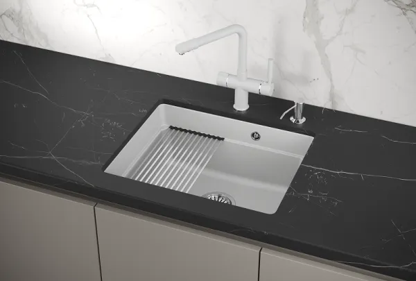 KS-5501U, АРКТИК (БЕЛЫЙ), кухонная мойка, кварц KS-5501U, АРКТИК (БЕЛЫЙ), кухонная мойка, кварц