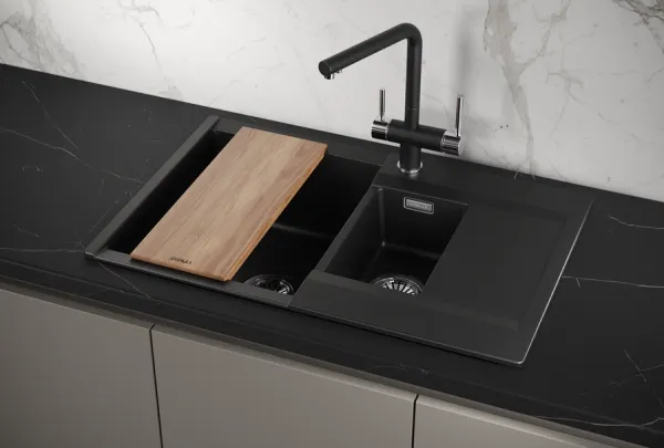 ES-7808, ТУРМАЛИН, кухонная мойка, кварц, ESTETICA ES-7808, ТУРМАЛИН, кухонная мойка, кварц, ESTETICA