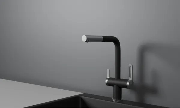 GR-8170, ТУРМАЛИН, СМЕСИТЕЛЬ КУХОННЫЙ С ВЫДВИЖНЫМ ИЗЛИВОМ