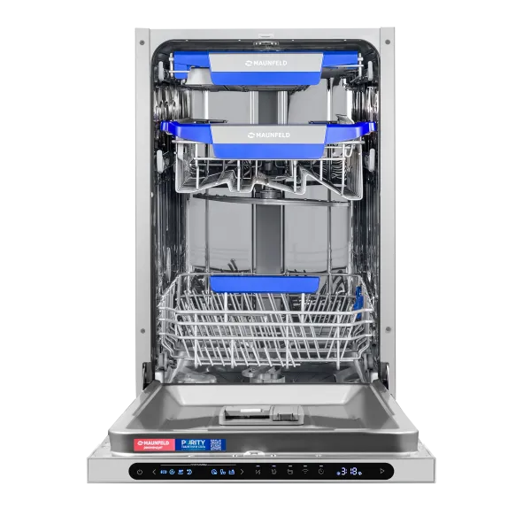 Посудомоечная машина авто-открыванием MAUNFELD MLP45331T Light Beam Wi-Fi Нержавеющая сталь Посудомоечная машина авто-открыванием MAUNFELD MLP45331T Light Beam Wi-Fi Нержавеющая сталь