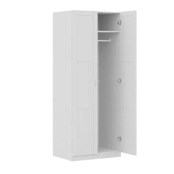 2.04.01.080.1 ПЕГАС шкаф 2 двери сборные RU белый
