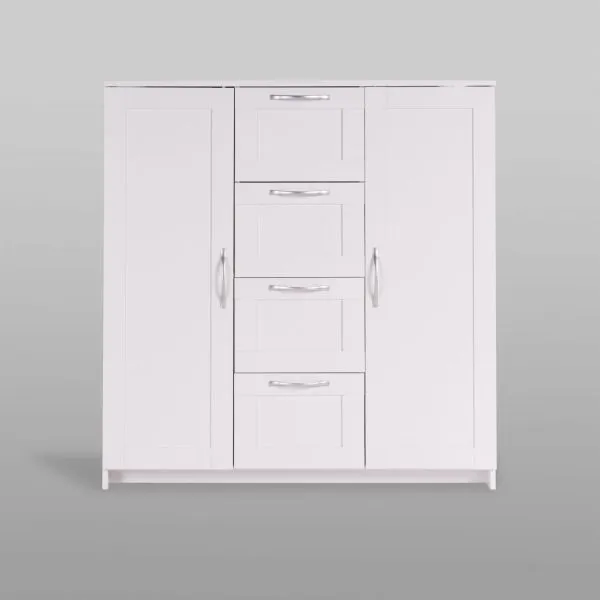 2.02.03.350.1 СИРИУС тумба 2 двери и 4 ящика 117х123 белая RU 2.02.03.350.1 СИРИУС тумба 2 двери и 4 ящика 117х123 белая RU