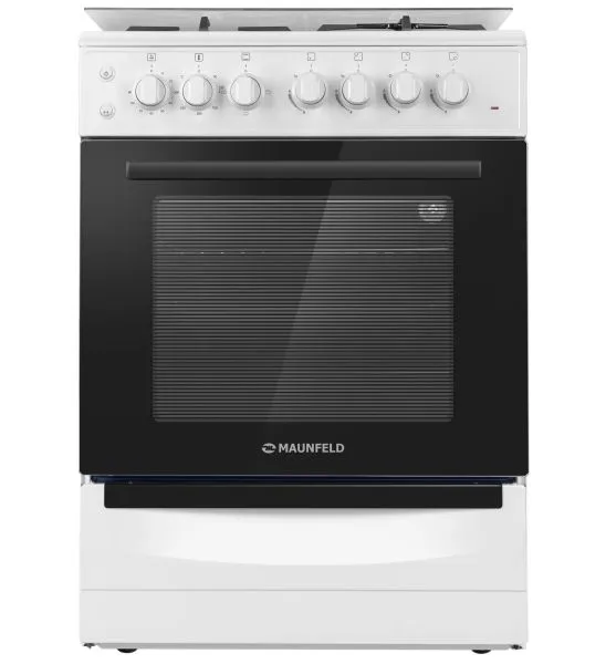Газовая плита с электрической духовкой MAUNFELD MGC60ECW04 Белый Газовая плита с электрической духовкой MAUNFELD MGC60ECW04 Белый