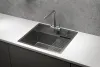 KS-6051, СТАЛЬ САТИН, стальная кухонная мойка KITCHEN SPACE