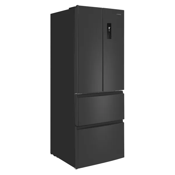 Холодильник-морозильник MAUNFELD MFF180NFE01 Черная нержавеющая сталь