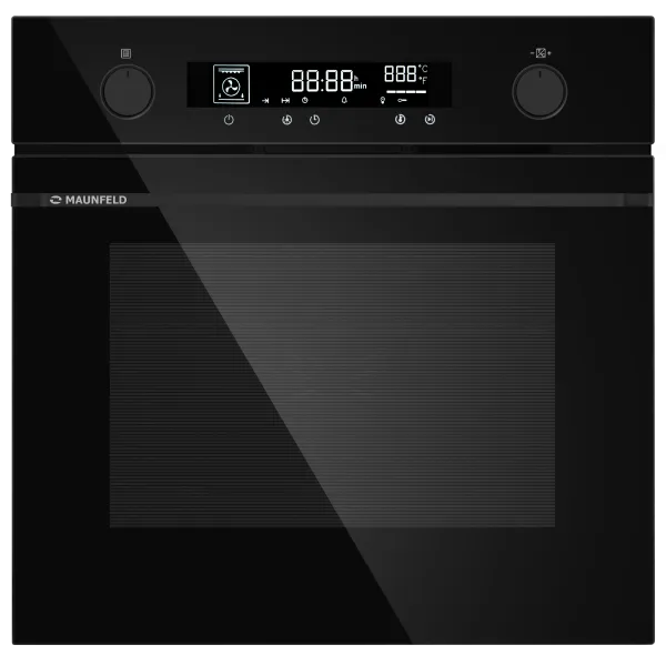 Шкаф духовой электрический MAUNFELD AEOH6066 Черный/черная фурнитура