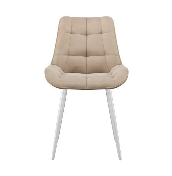 Стул DikLine 226 поворотный B03 BEIGE, ножки белые