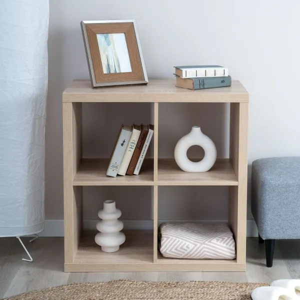 S00647 Фора 4 стеллаж 76х76х38, дуб беленый