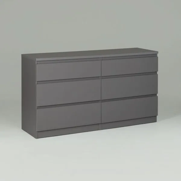 2.03.02.080.4 КАСТОР комод 6 ящиков RU серый 2.03.02.080.4 КАСТОР комод 6 ящиков RU серый