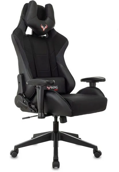 Кресло игровое Zombie VIKING 4 AERO Edition черный ткань/эко.кожа с подголов. крестов. пластик Кресло игровое Zombie VIKING 4 AERO Edition черный ткань/эко.кожа с подголов. крестов. пластик