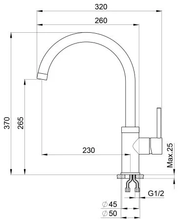2125, ЧЁРНЫЙ, СМЕСИТЕЛЬ КУХОННЫЙ 2125, ЧЁРНЫЙ, СМЕСИТЕЛЬ КУХОННЫЙ