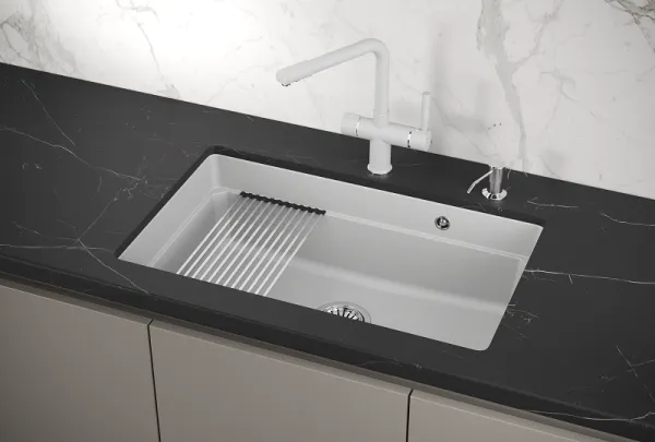 KS-7303U, АРКТИК (БЕЛЫЙ), кухонная мойка, кварц KS-7303U, АРКТИК (БЕЛЫЙ), кухонная мойка, кварц