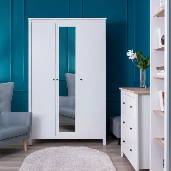 2.08.01.040.1 САГА шкаф 3 двери с зеркалом белый 2.08.01.040.1 САГА шкаф 3 двери с зеркалом белый