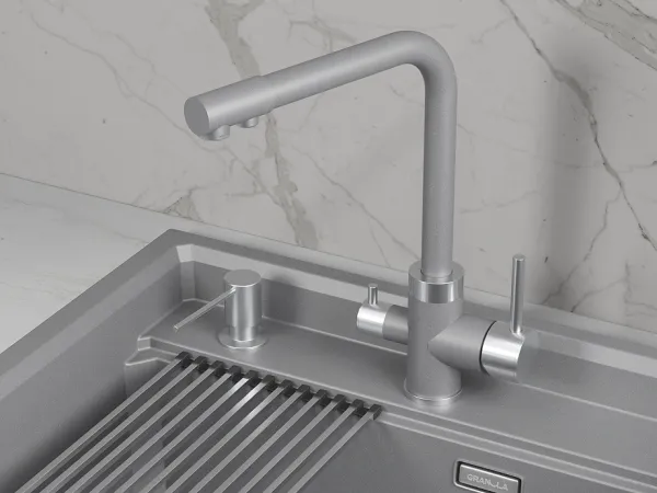 5015, ШВАРЦ (чёрный металлик), СМЕСИТЕЛЬ КУХОННЫЙ 5015, ШВАРЦ (чёрный металлик), СМЕСИТЕЛЬ КУХОННЫЙ