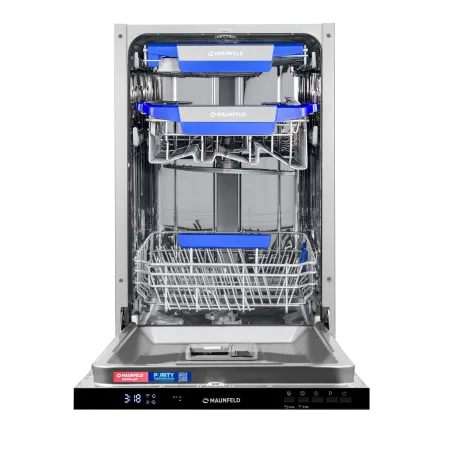 Посудомоечная машина с авто-открыванием MAUNFELD MLP45230 Light Beam Wi-Fi Нержавеющая сталь