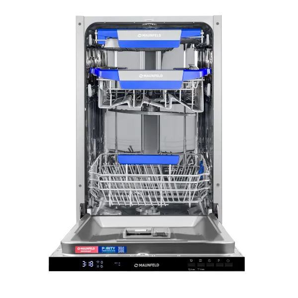 Посудомоечная машина с авто-открыванием MAUNFELD MLP45230 Light Beam Wi-Fi Нержавеющая сталь Посудомоечная машина с авто-открыванием MAUNFELD MLP45230 Light Beam Wi-Fi Нержавеющая сталь