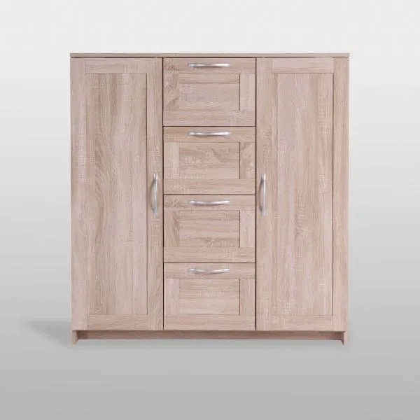 2.02.03.350.3 СИРИУС тумба 2 двери и 4 ящика 117х123 сонома RU 2.02.03.350.3 СИРИУС тумба 2 двери и 4 ящика 117х123 сонома RU