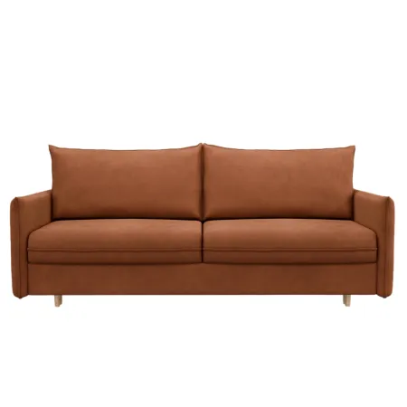 СКАНДИ Диван тканевый прямой терракотовый