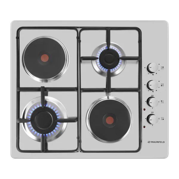 Комбинированная варочная панель MAUNFELD EEHS.64.5ES\KG Нержавеющая сталь Комбинированная варочная панель MAUNFELD EEHS.64.5ES\KG Нержавеющая сталь