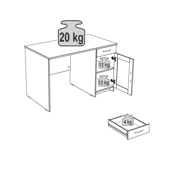 2.03.06.030.1 КАСТОР стол письменный 116х65 RU белый 2.03.06.030.1 КАСТОР стол письменный 116х65 RU белый