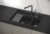 KS-7302, ЧЁРНЫЙ  кухонная мойка, кварц