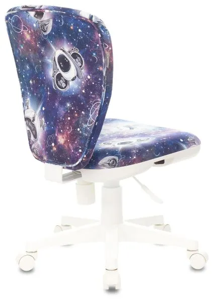 Кресло детское Бюрократ KD-W10 синий космопузики крестов. пластик пластик белый Кресло детское Бюрократ KD-W10 синий космопузики крестов. пластик пластик белый