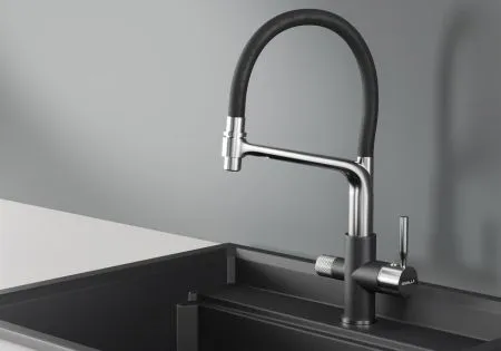 0075, ЧЁРНЫЙ, СМЕСИТЕЛЬ КУХОННЫЙ 0075, ЧЁРНЫЙ, СМЕСИТЕЛЬ КУХОННЫЙ