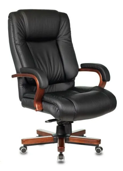 Кресло руководителя Бюрократ T-9925WALNUT черный кожа/иск.кожза крестов. металл/дерево Кресло руководителя Бюрократ T-9925WALNUT черный кожа/иск.кожза крестов. металл/дерево