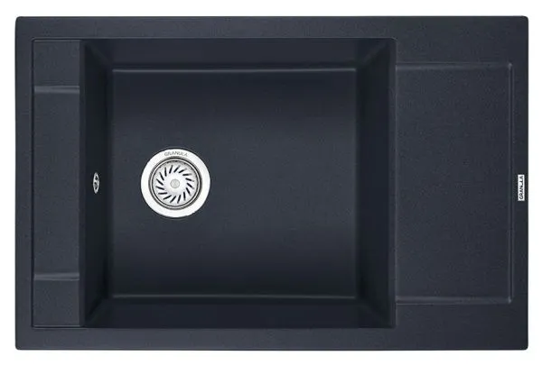 7806, ШВАРЦ (чёрный металлик), кухонная мойка, кварц
