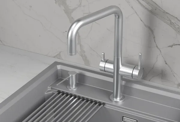 KS-8275, НЕРЖ, СМЕСИТЕЛЬ КУХОННЫЙ KITCHEN SPACE