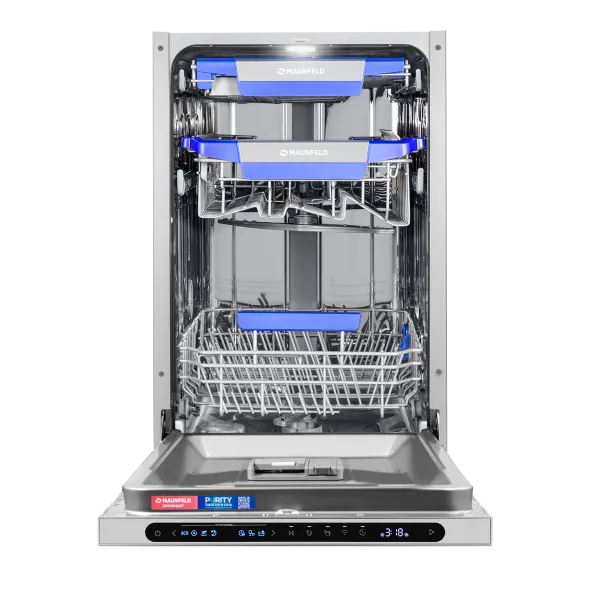 Посудомоечная машина авто-открыванием MAUNFELD MLP45331T Light Beam Wi-Fi Нержавеющая сталь Посудомоечная машина авто-открыванием MAUNFELD MLP45331T Light Beam Wi-Fi Нержавеющая сталь