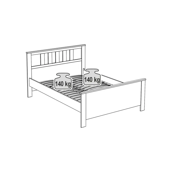 2.08.04.060.1 САГА кровать двойная 140х200 белая 2.08.04.060.1 САГА кровать двойная 140х200 белая