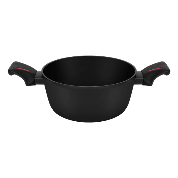 Кастрюля FILIGRANA CARITA FG20CRT01CS из кованого алюминия со стеклянной крышкой, 20 см Черный