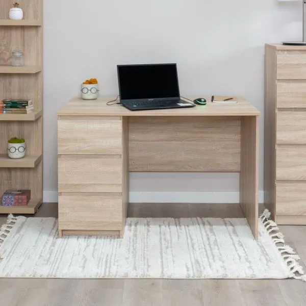 2.03.06.090.3 КАСТОР стол письменный 3 ящика 116х65 RU сонома 2.03.06.090.3 КАСТОР стол письменный 3 ящика 116х65 RU сонома