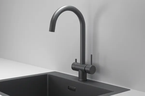 KS-7104, ГРАФИТ МАТОВЫЙ, СМЕСИТЕЛЬ КУХОННЫЙ