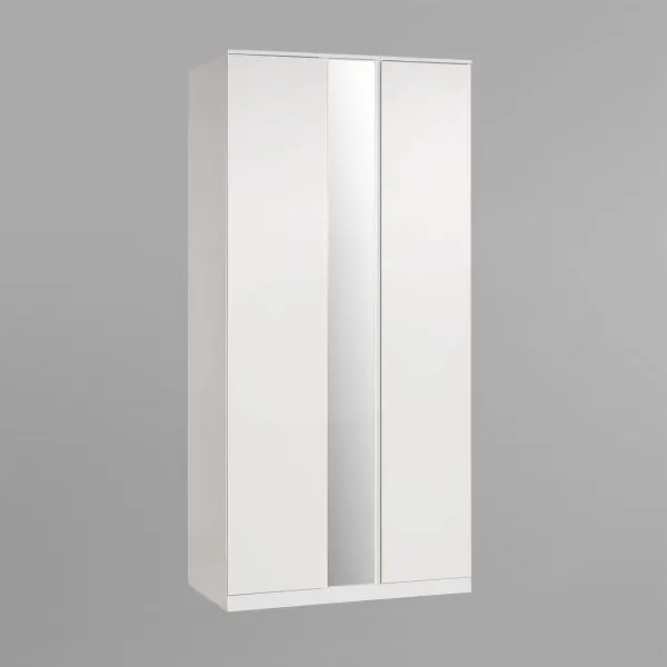 S01194 Варма Стор 105 шкаф распашной с зеркалом 222х105х57, белый S01194 Варма Стор 105 шкаф распашной с зеркалом 222х105х57, белый