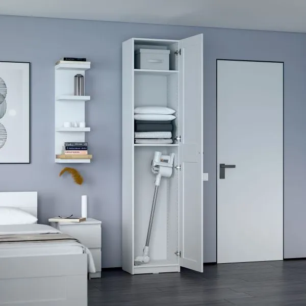 2.06.01.020.1 МАКС шкаф 1 дверь 50х38х233 белый RU