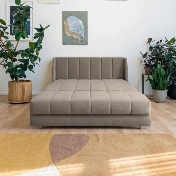 ВЕНЕЦИЯ Складная кровать серо-бежевая, 145