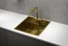 KS-5051, ЗОЛОТО САТИН, стальная кухонная мойка KITCHEN SPACE