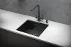 KS-5045U, ЧЕРНЫЙ МАТОВЫЙ, стальная кухонная мойка KITCHEN SPACE