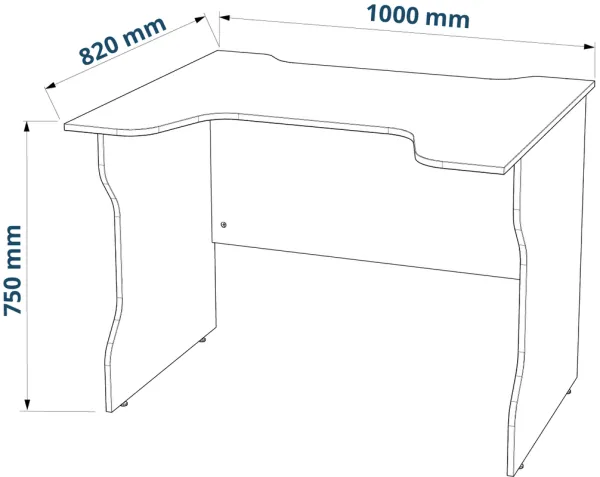 S00579 ВАРДИГ К2 стол компьютерный 100x75x82, белый/красный