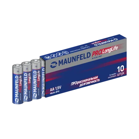 Батарейки MAUNFELD PRO Long Life Alkaline AA (LR6) MBLR6-PB10, упаковка 10 шт.