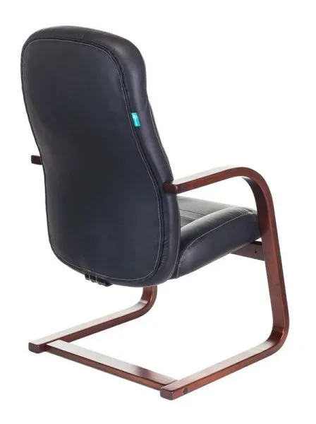 Кресло Бюрократ T-9923WALNUT-AV черный кожа полозья дерево коричневый