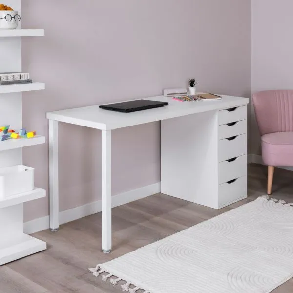S00456 Ингар 2/5Т стол письменный 140x75x55, белый